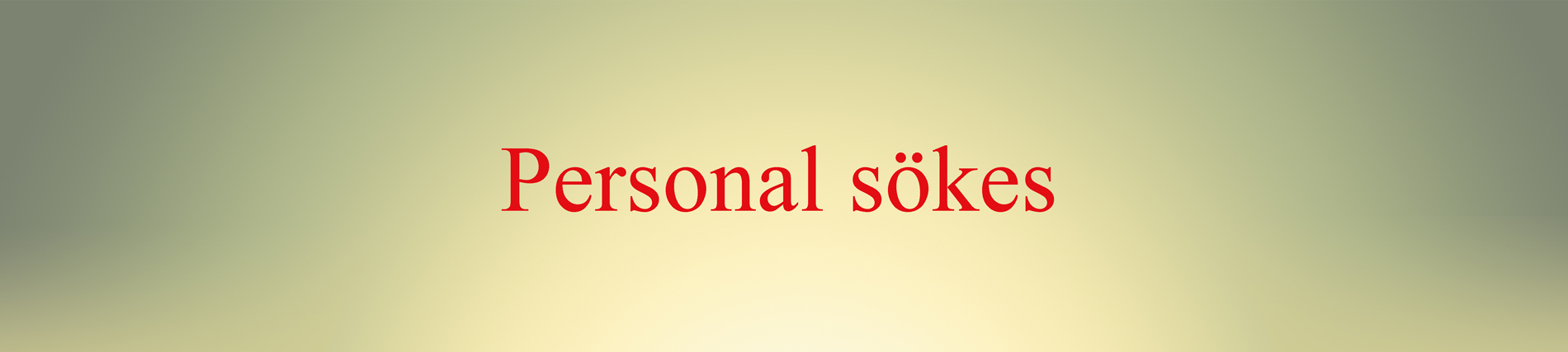 personal sökes
